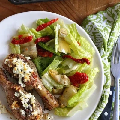 Lemon Feta Chicken With Oregano