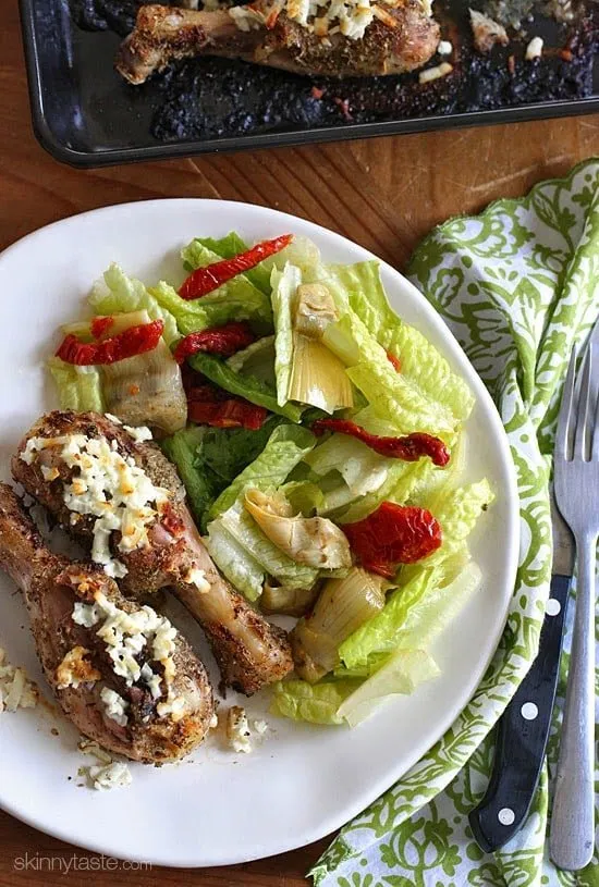 Lemon Feta Chicken With Oregano