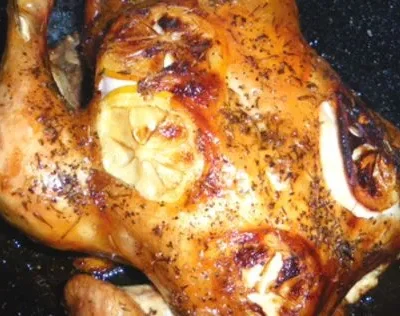 Lemon Garlic Roast Chicken