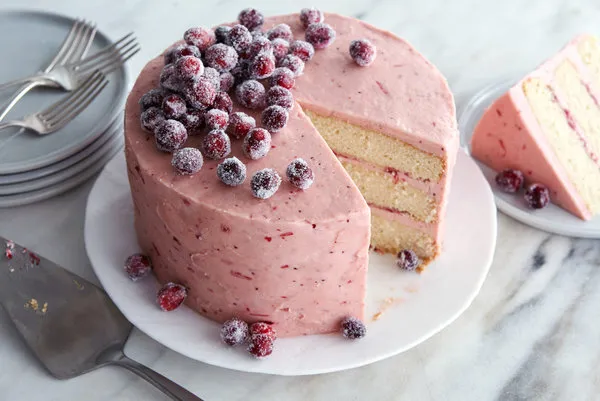 Lemon Ginger Oatmeal Cake W/Cranberries