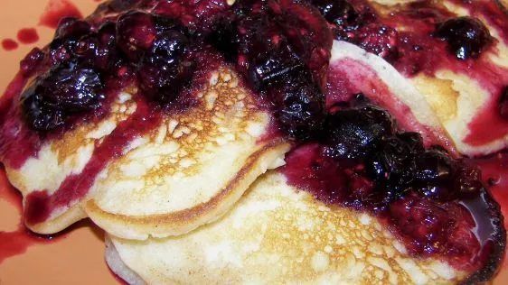 Lemon Pancakes With Berry Topping