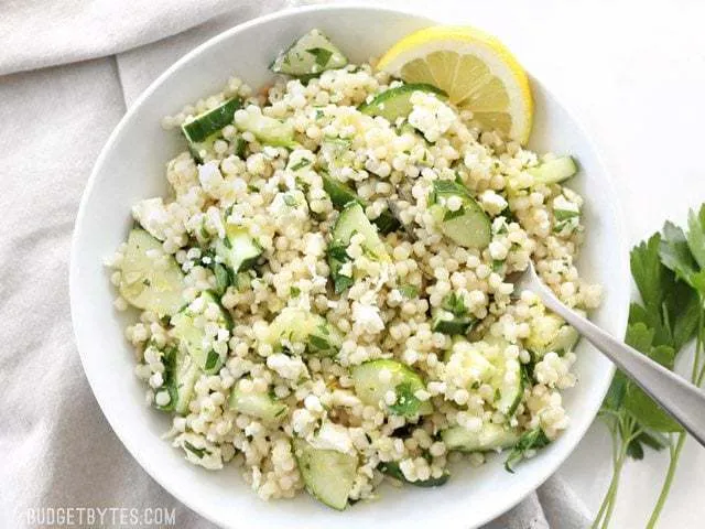 Lemony Couscous With Mint, Dill And