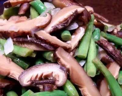 Lemony Green Beans With Shiitake