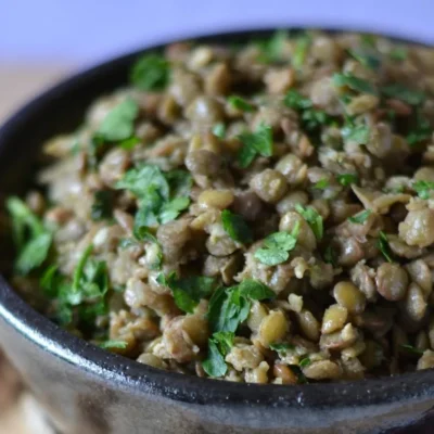 Lentil Salad In Olive Oil With Egyptian Spices