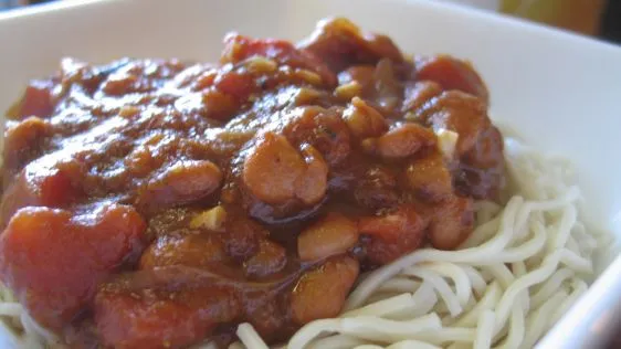 Lentils With Noodles, Onions And Tomatoes