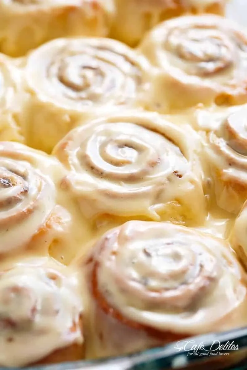 Light, Easy From Scratch Cinnamon Rolls