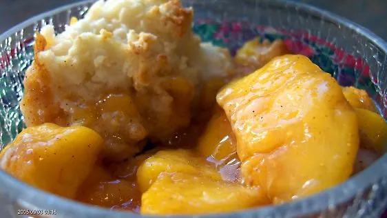 Light Fresh Peach Cobbler