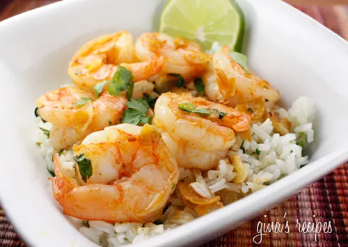 Lighter Spicy Garlic Shrimp