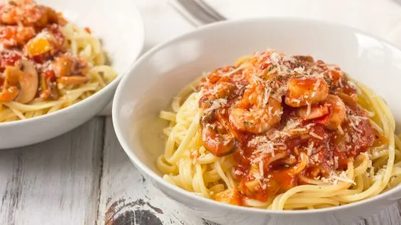 Linguine With Garlic Shrimp