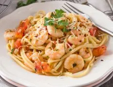 Linguini With Garlicky Shrimp And Fresh