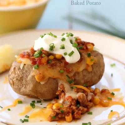 Loaded Turkey Chili Baked Potato