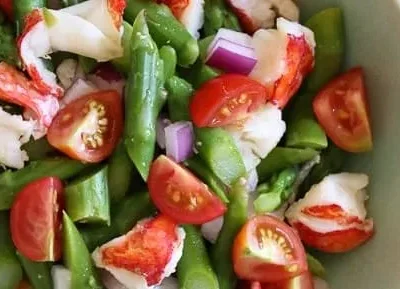 Lobster Asparagus Chopped Salad