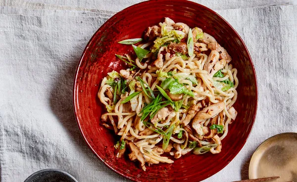 Longevity Noodles With Chicken, Ginger