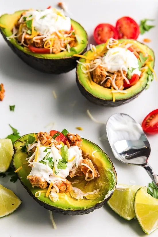 Low-Carb Turkey Taco Stuffed Avocados