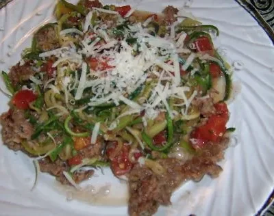 Low-Carb Zucchini Noodle Pasta Delight