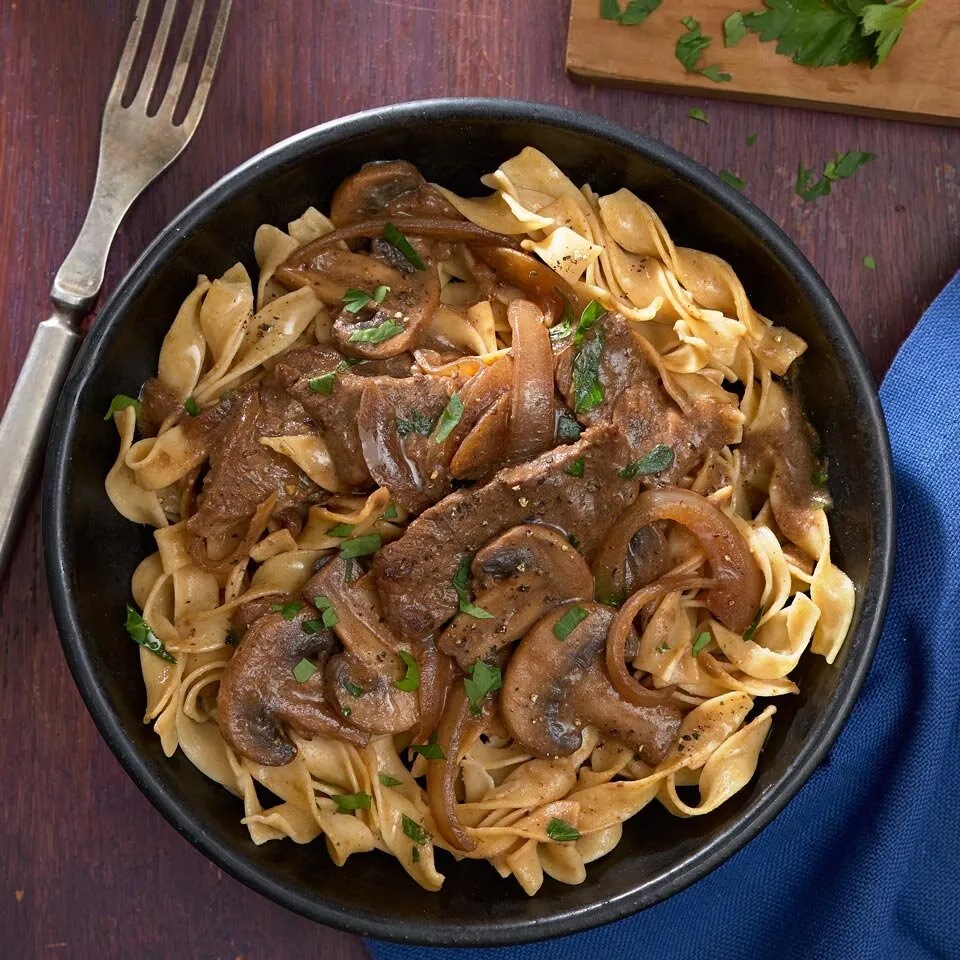 Low Fat Beef Stroganoff