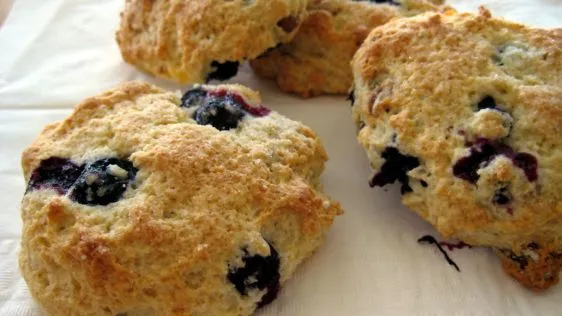 Low-Fat Blueberry Scones Using