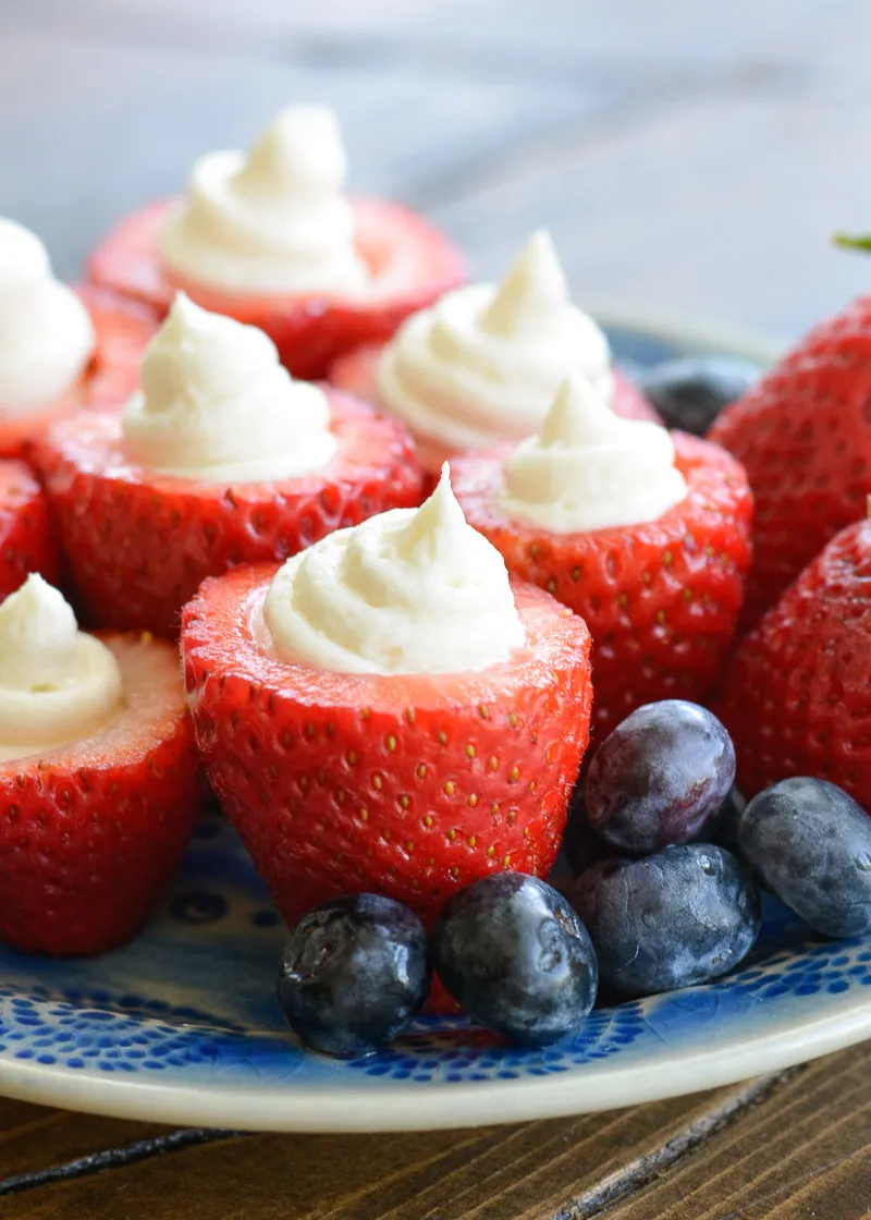 Low Fat Stuffed Strawberries