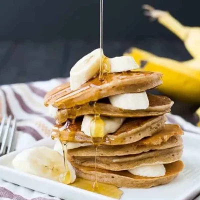 Low Fat Whole Wheat Banana Pancakes