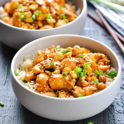 Lower Fat Baked General Tsos Chicken