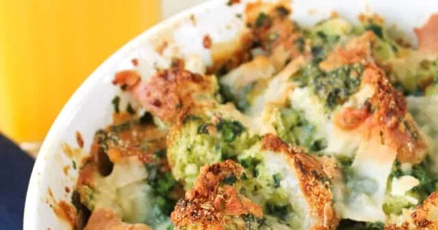 Make-Ahead Cheesy Spinach And Egg Strata