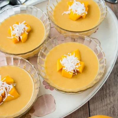 Mango And Coconut Pudding