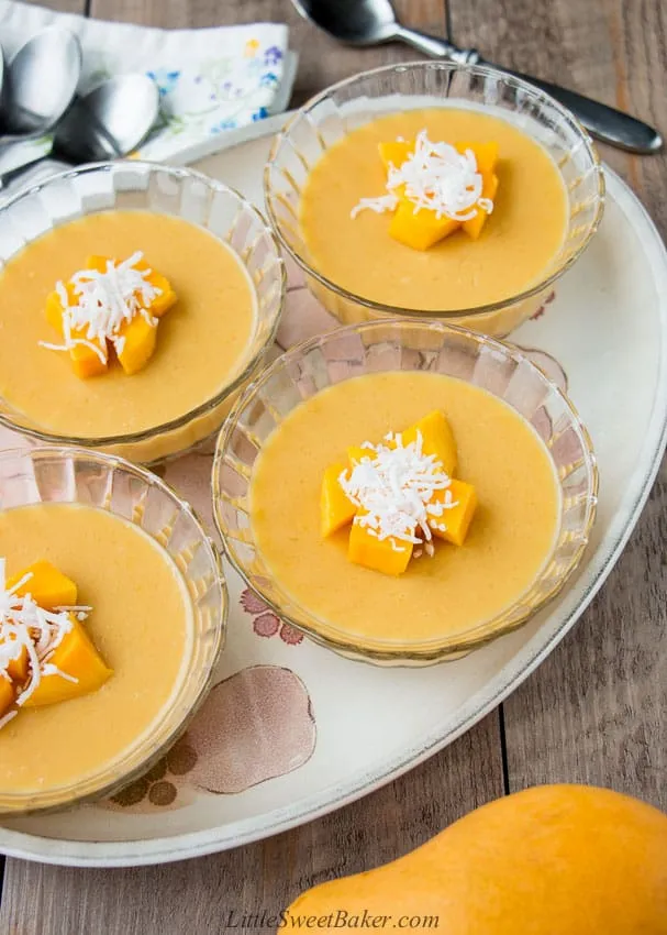 Mango And Coconut Pudding