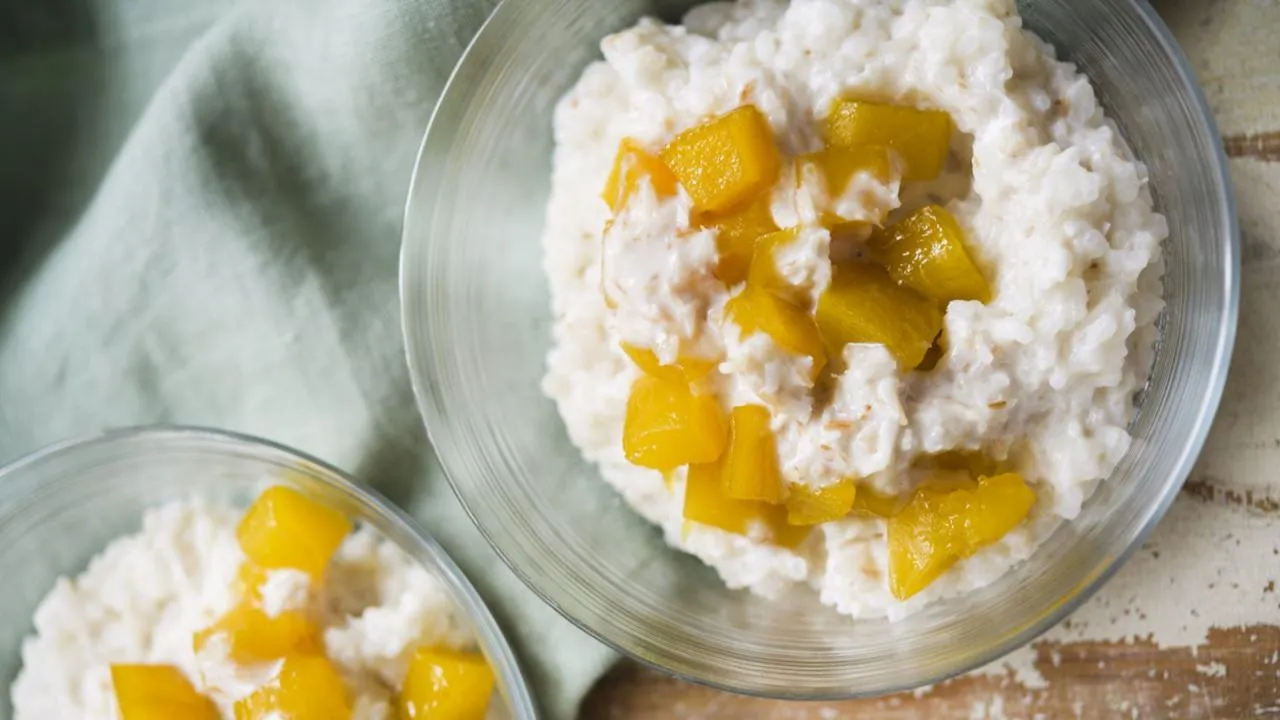 Mango And Coconut Rice Pudding