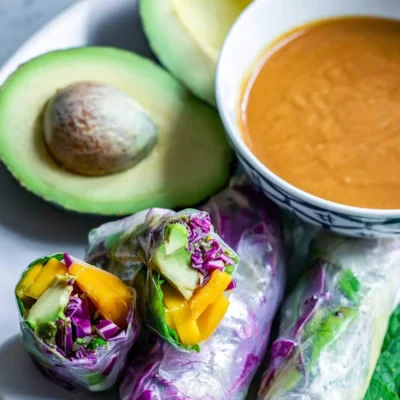 Mango &Amp; Avocado Spring Rolls With