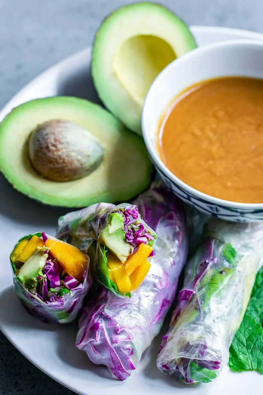 Mango & Avocado Spring Rolls With