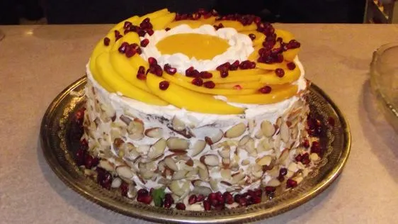 Mango-Orange Mousse Cake