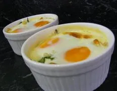 Manus Coddled Eggs With Spinach