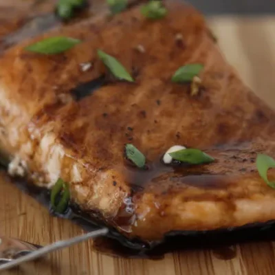 Maple Balsamic Glazed Salmon