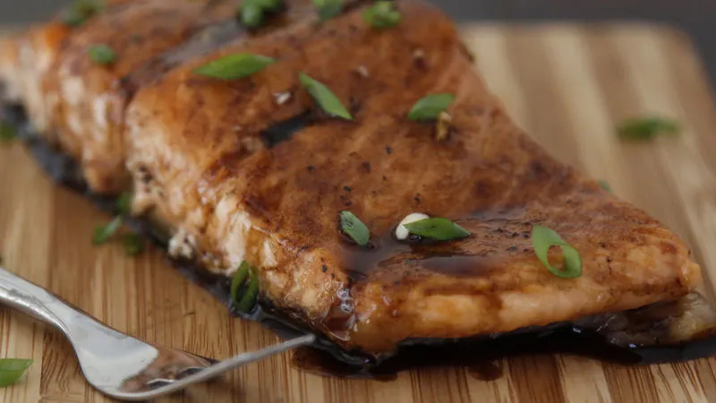 Maple Balsamic Glazed Salmon