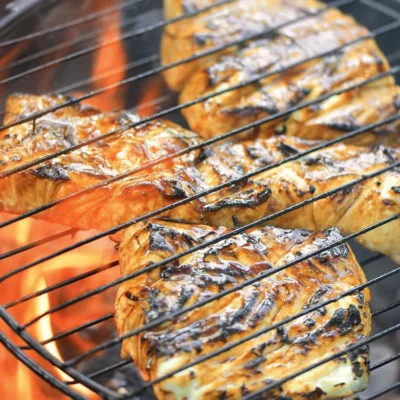 Maple Grilled Halibut Steaks