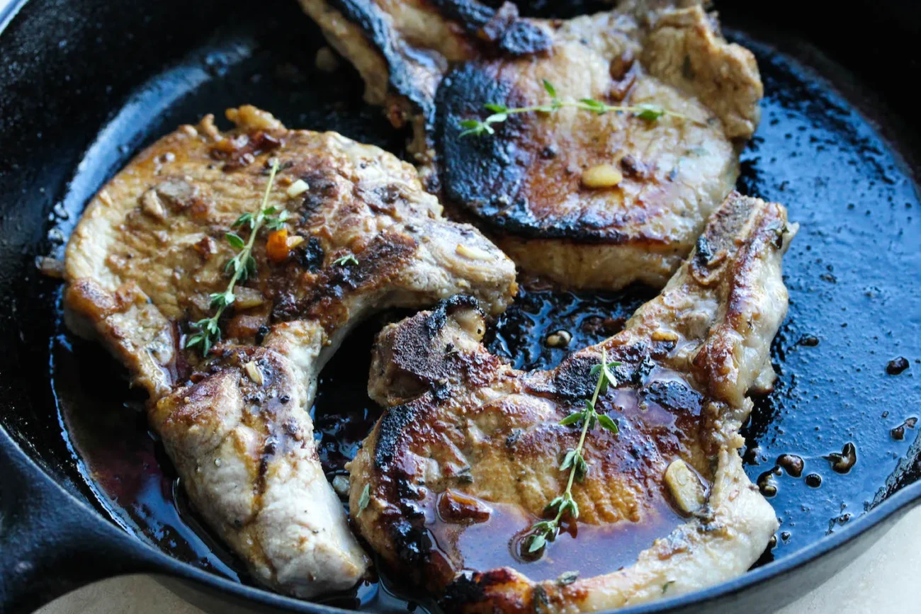 Maple Mustard Glazed Pork Chops