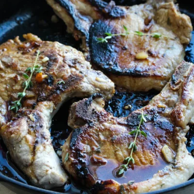 Maple Mustard Glazed Pork Chops