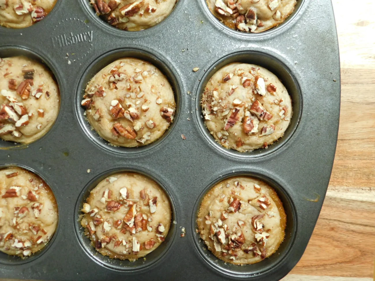 Maple Pecan Banana Muffins