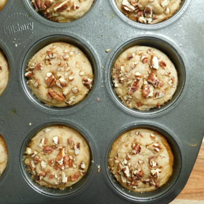 Maple Pecan Banana Muffins