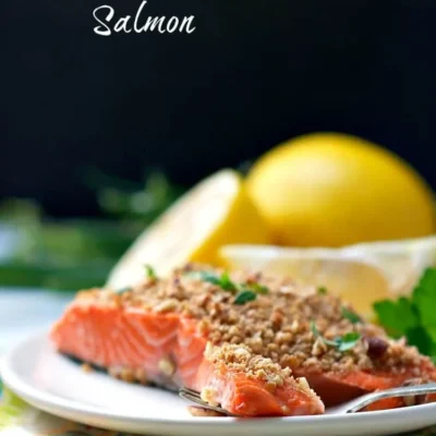 Maple Pecan Glazed Salmon