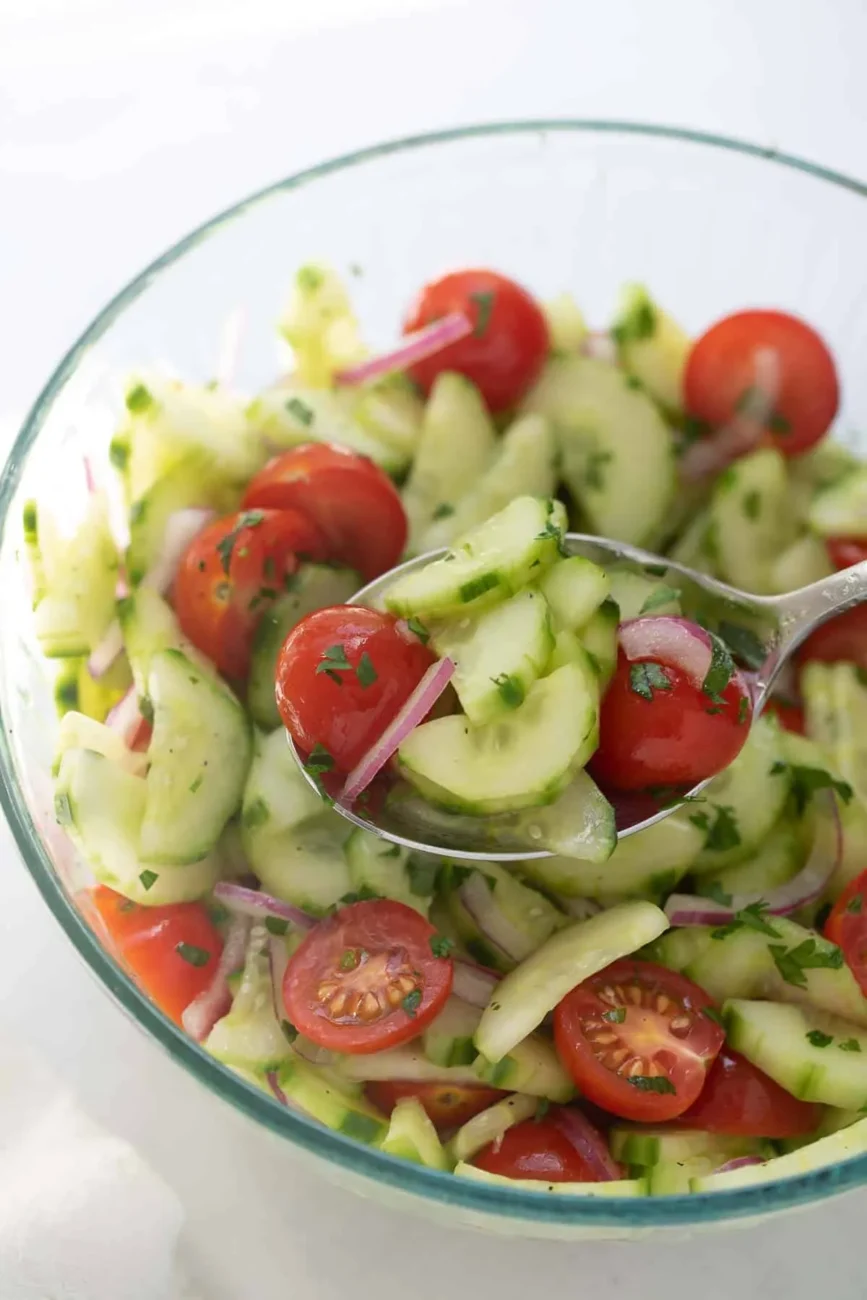 Marinated Cucumbers And Tomatoes