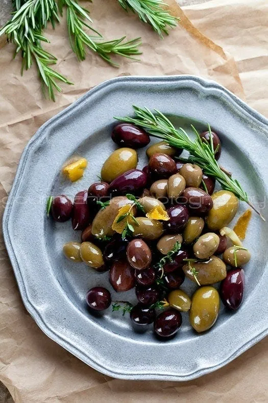 Marinated Olives With Lemon And Fresh Herbs