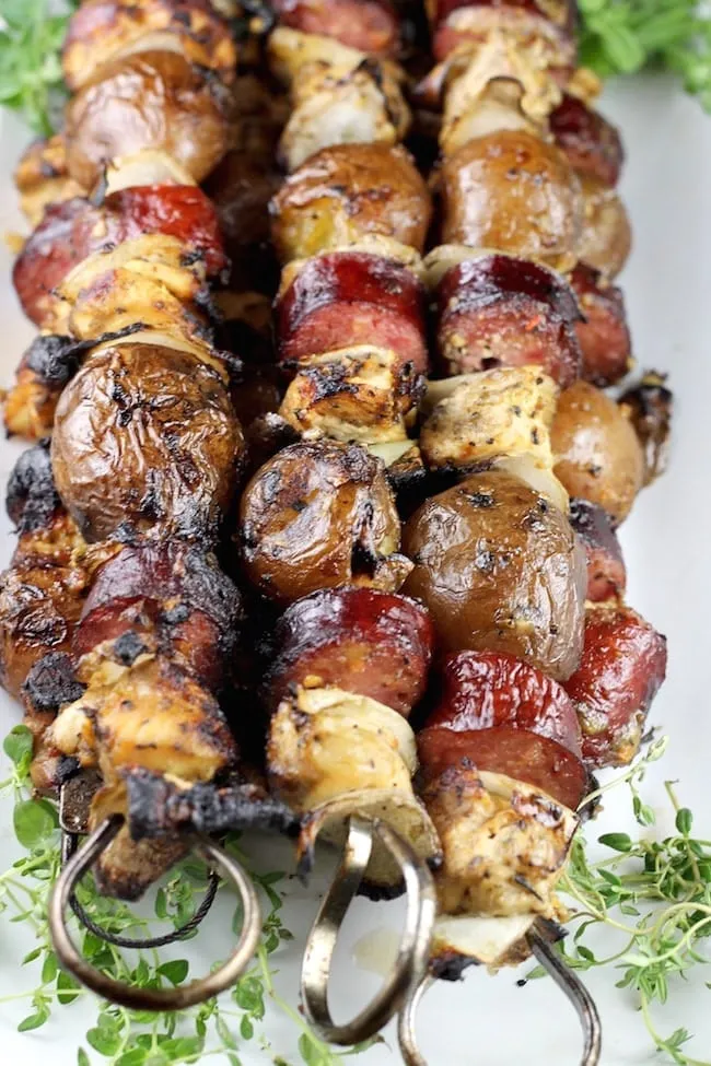 Marinated Sausage Kabobs