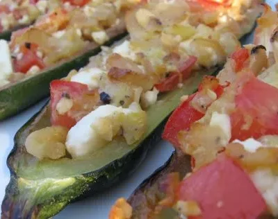 Martha-Inspired Stuffed Zucchini Boats Recipe