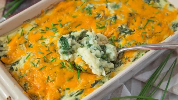 Mashed Potato Spinach Casserole