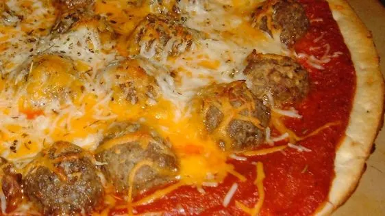 Meatball Pizza