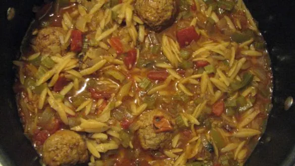 Meatballs & Orzo