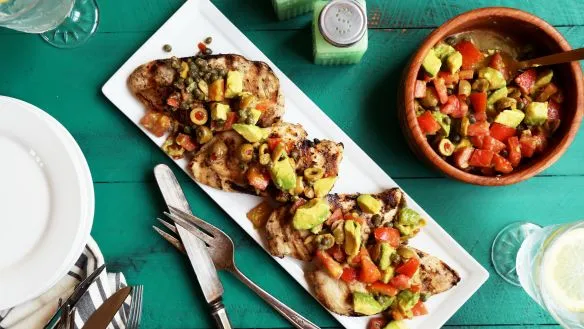 Mediterranean Chicken Breasts With Avocado