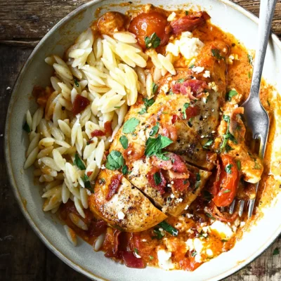 Mediterranean Chicken With Tomato And Feta Delight