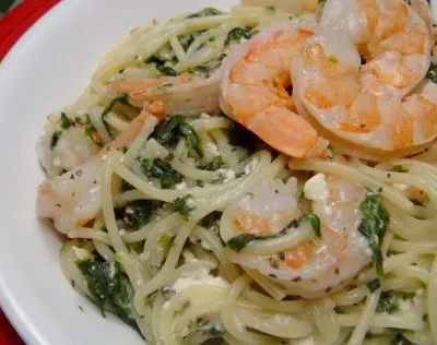 Mediterranean Fettuccine With Shrimp And